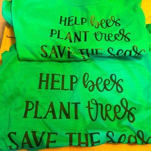 Green very comfortable earth day shirts.